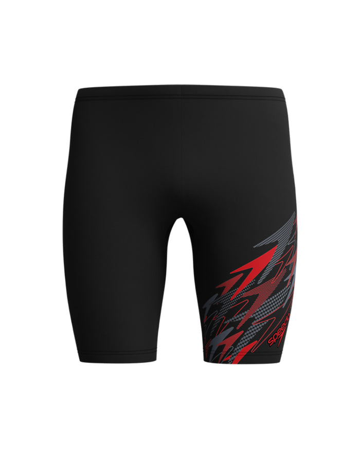 Speedo Men's Medley Logo Jammer - Black/Red