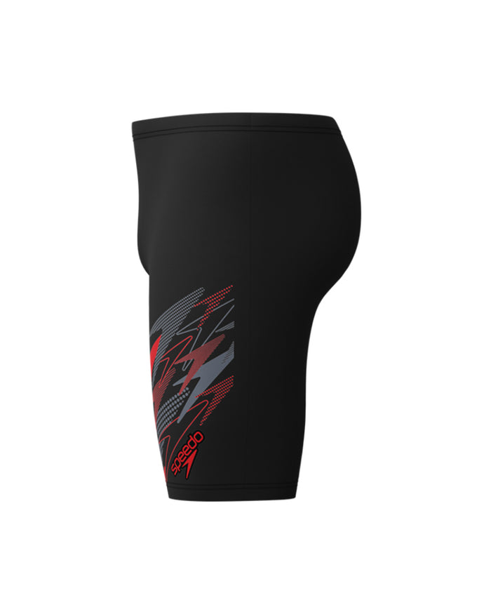 Speedo Men's Medley Logo Jammer - Black/Red