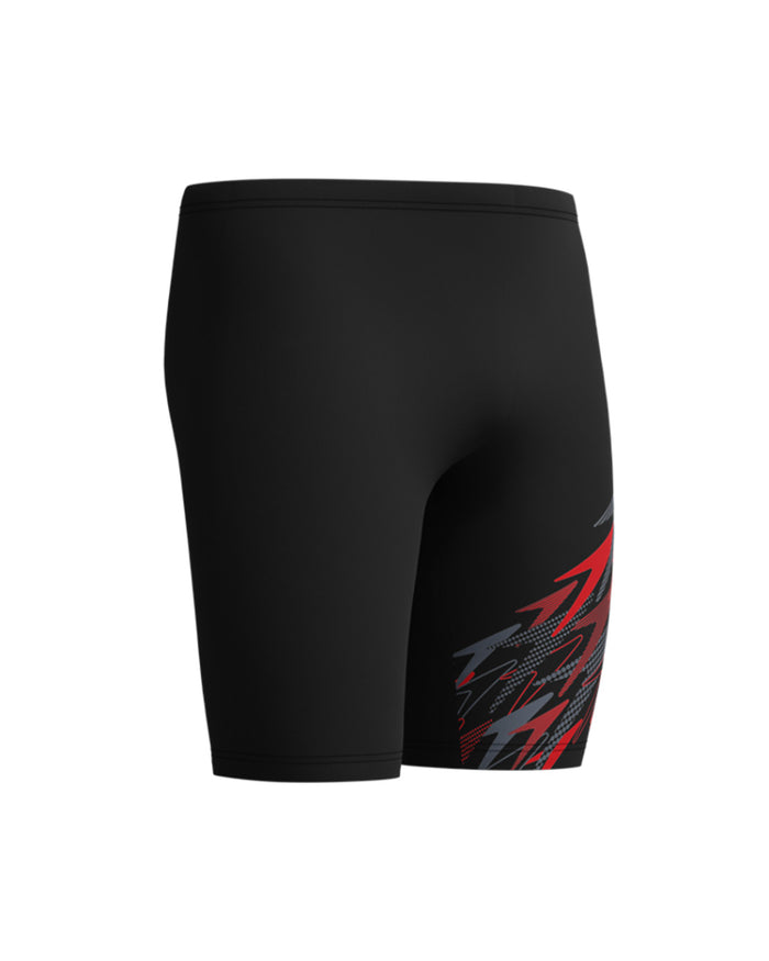 Speedo Men's Medley Logo Jammer - Black/Red