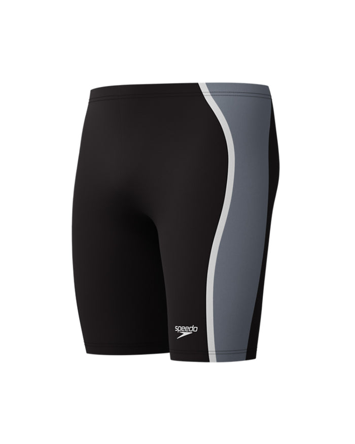 Speedo Men's Solid Splice Jammer - Black/Grey