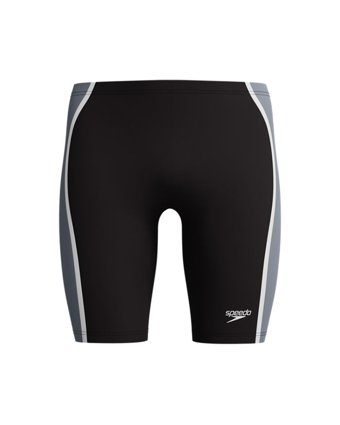Speedo Men's Solid Splice Jammer - Black/Grey