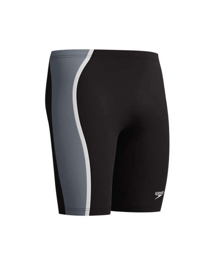 Speedo Men's Solid Splice Jammer - Black/Grey