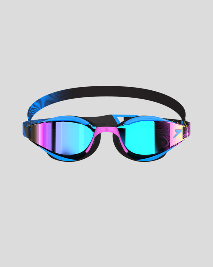 Speedo Unisex's Fastskin Hyper Elite Mirrored Goggles (AsiaFit) - Blu/(Blue Mirror)