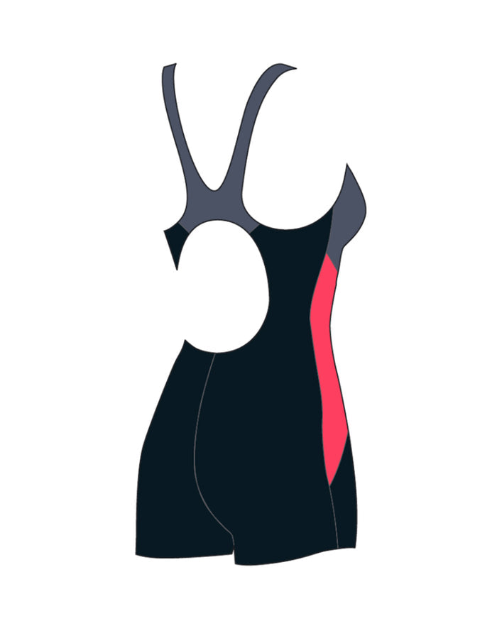 Speedo Women's China Colourblock Splice Legsuit (AsiaFit) - Black/Grey