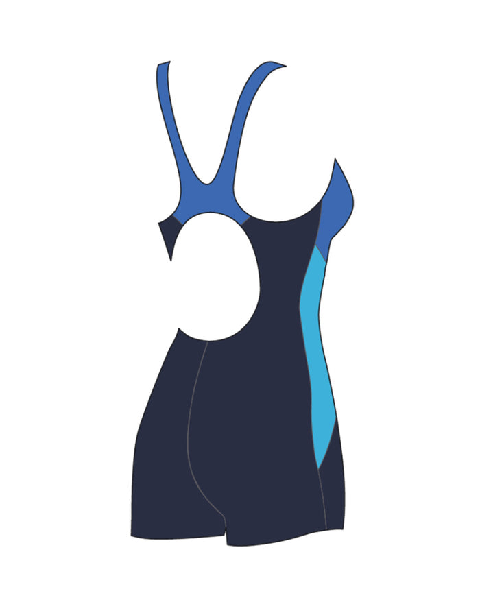 Speedo Women's China Colourblock Splice Legsuit (AsiaFit) - Navy/Blue