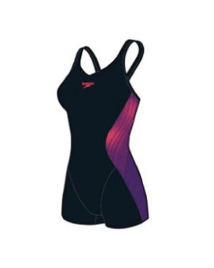 Speedo Women's China SpeedoFit Extra Low Leg Swimsuit (AsiaFit) - Black/Red