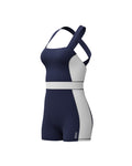Speedo Women's Colourblock Legsuit - Navy/White