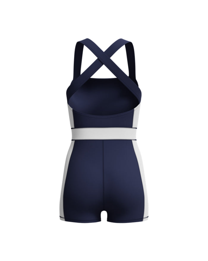 Speedo Women's Colourblock Legsuit - Navy/White