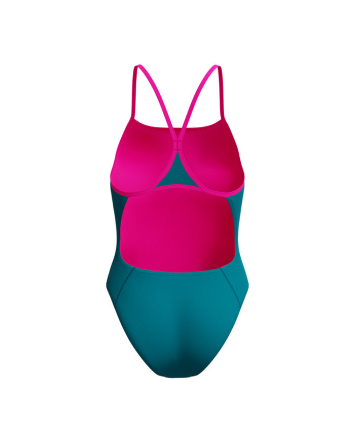 Speedo Women's FL Solid Turnback - Dark Green