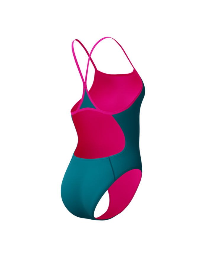 Speedo Women's FL Solid Turnback - Dark Green