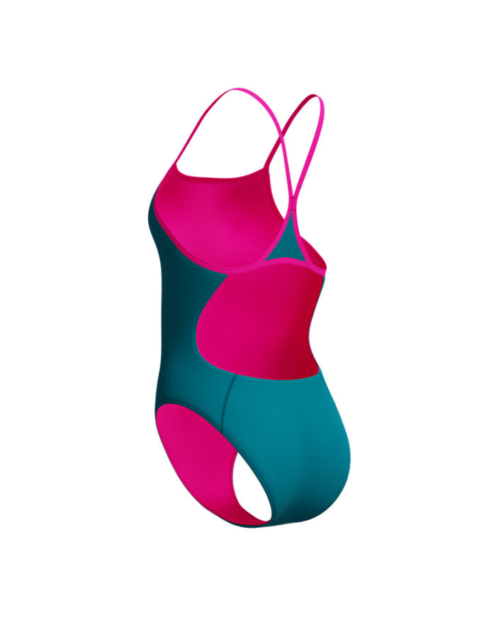 Speedo Women's FL Solid Turnback - Dark Green