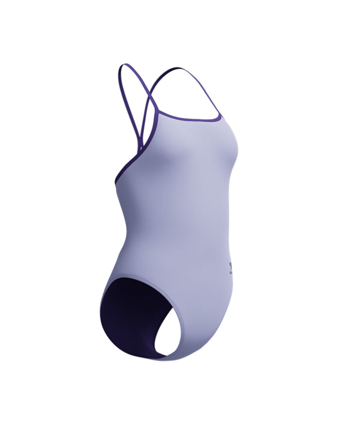 Speedo Women's FL Solid Turnback - Light Purple