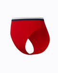 Speedo Women's High Waist Bikini Bottom - Red/White