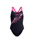 Speedo Women's Medley Logo Medalist One Piece (AsiaFit) - Black/ Pink