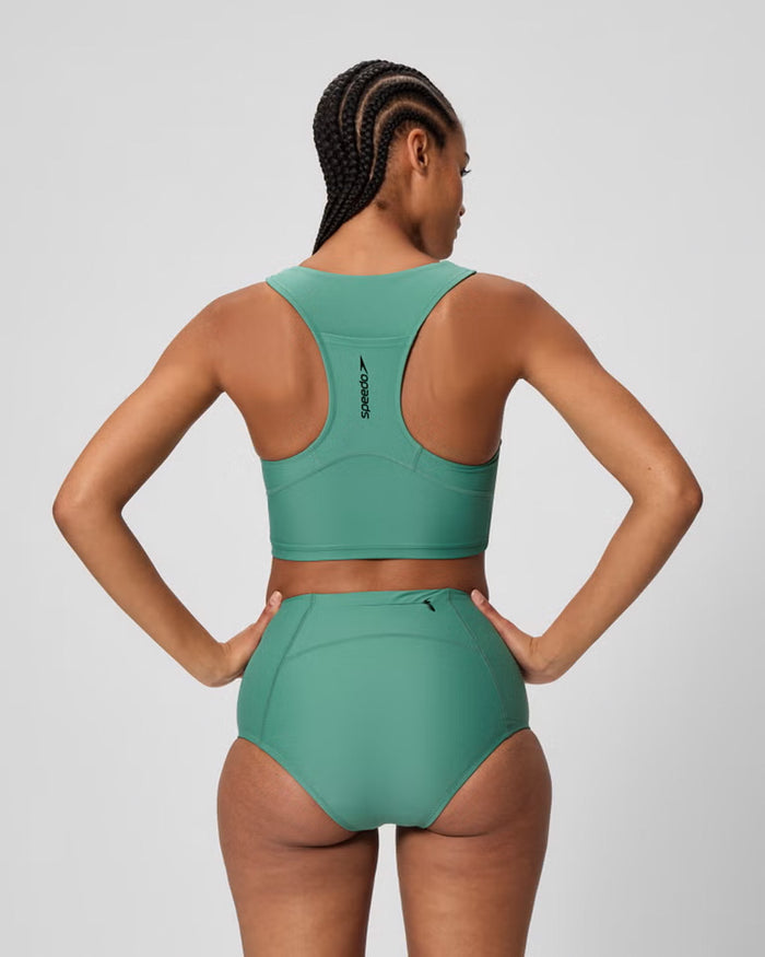 Speedo Women's Ocean Flex Crop Top (AsiaFit) - Green