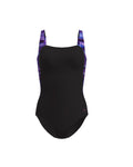 Speedo Women's Placement Medalist 1 Piece (AsiaFit) - Black/Purple