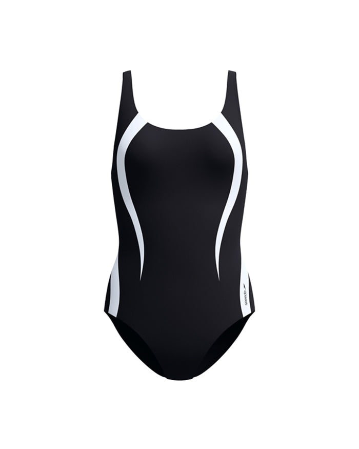Speedo Women's Quantum Contour One Piece (AsiaFit) - Black/White