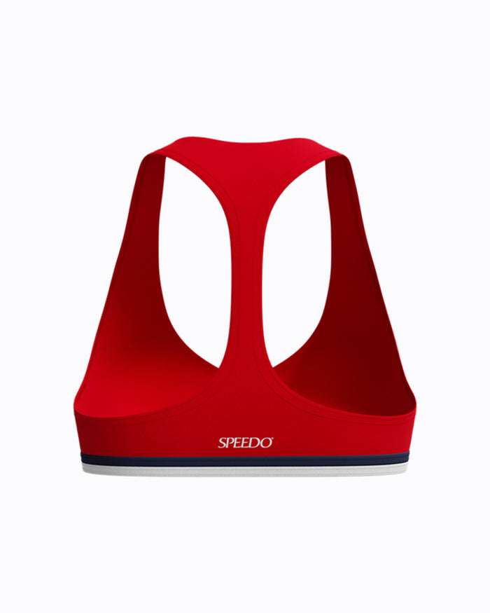 Speedo Women's Racerback Bikini Top - Red/White