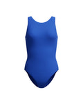 Speedo Women's Solid High Neck One Piece (AsiaFit) - Blue