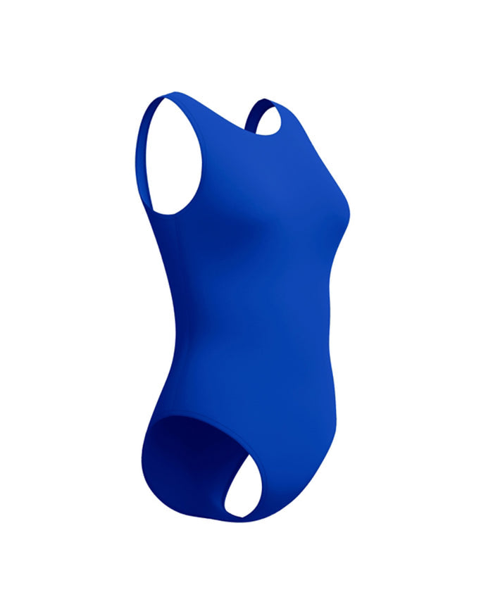 Speedo Women's Solid High Neck One Piece (AsiaFit) - Blue