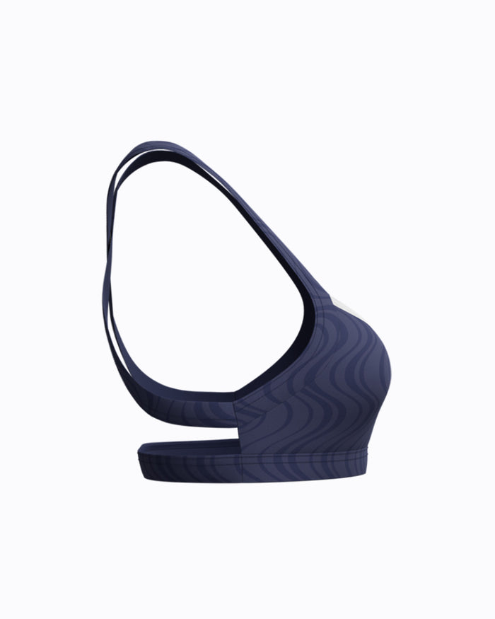 Speedo Women's Texture Crossback Bikini Top - Navy/White