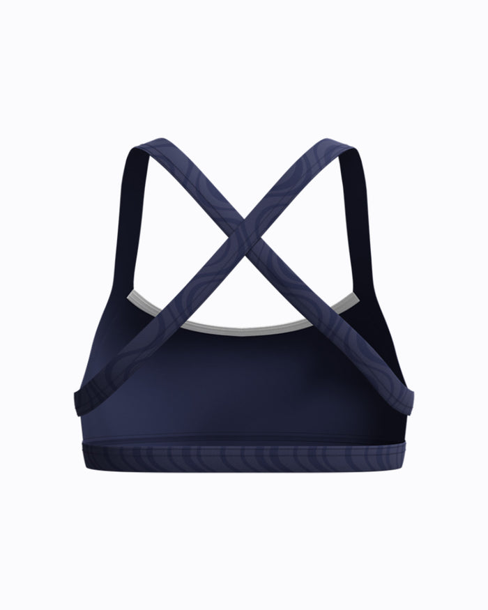 Speedo Women's Texture Crossback Bikini Top - Navy/White
