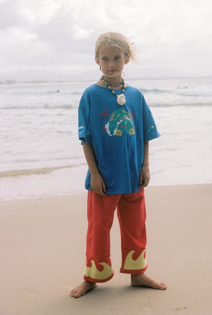 Spicy Dugong Red Wave Pants