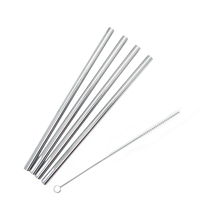 Stainless Steel Straws - 4 Pack