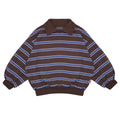 Striped Polo Sweatshirt Brown