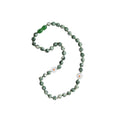 Summer & Storm Necklace Green Spot Jasper with Flowers