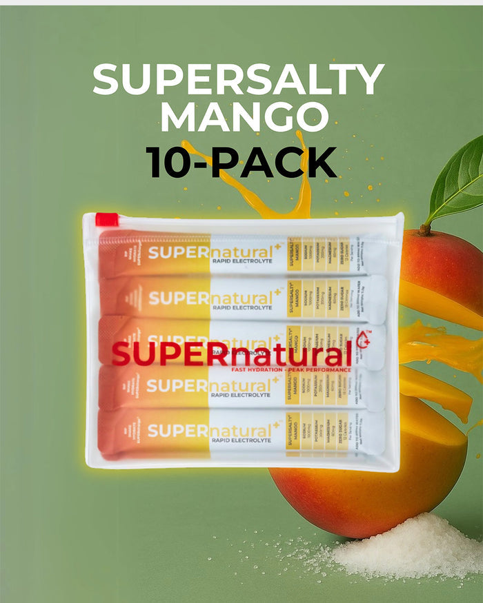 SUPERnatural+ SUPERsalty Electrolyte 71g - 10 Packs Mango