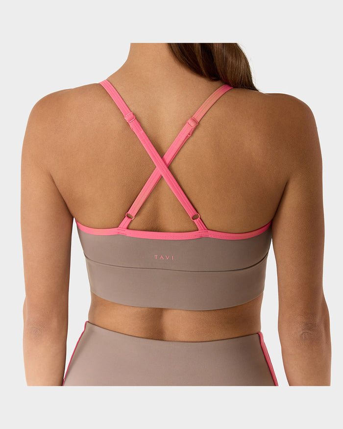 TAVI Boost Bra - Pebble/Sunset Pink