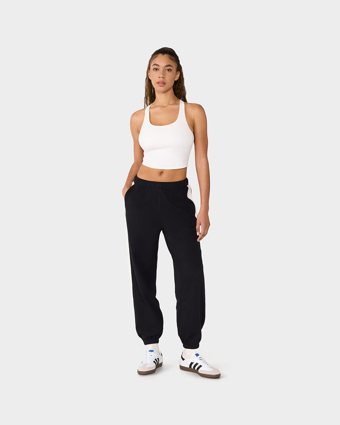TAVI French Terry Contrast Sweatpant - Ebony Coconut