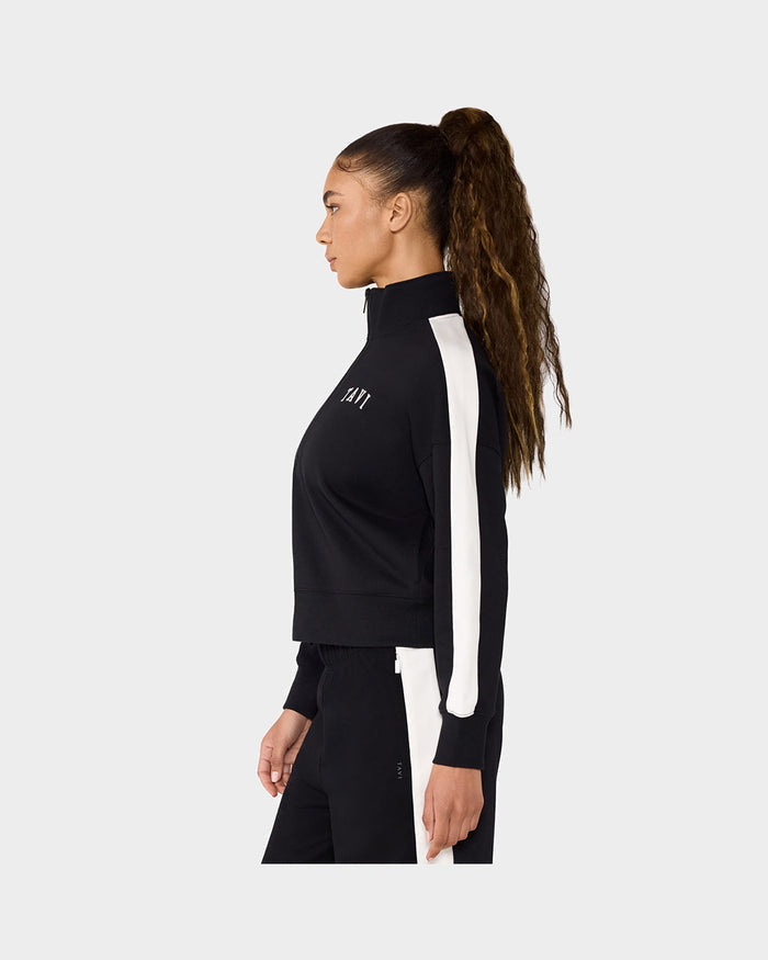 TAVI Half Zip Pullover - Ebony Coconut