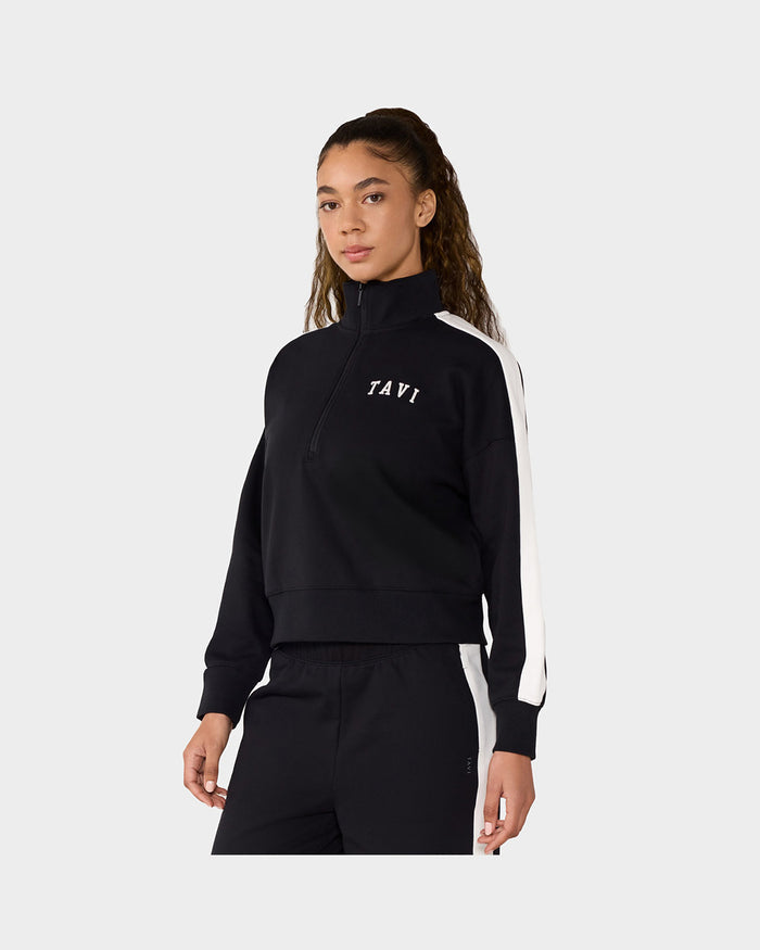 TAVI Half Zip Pullover - Ebony Coconut