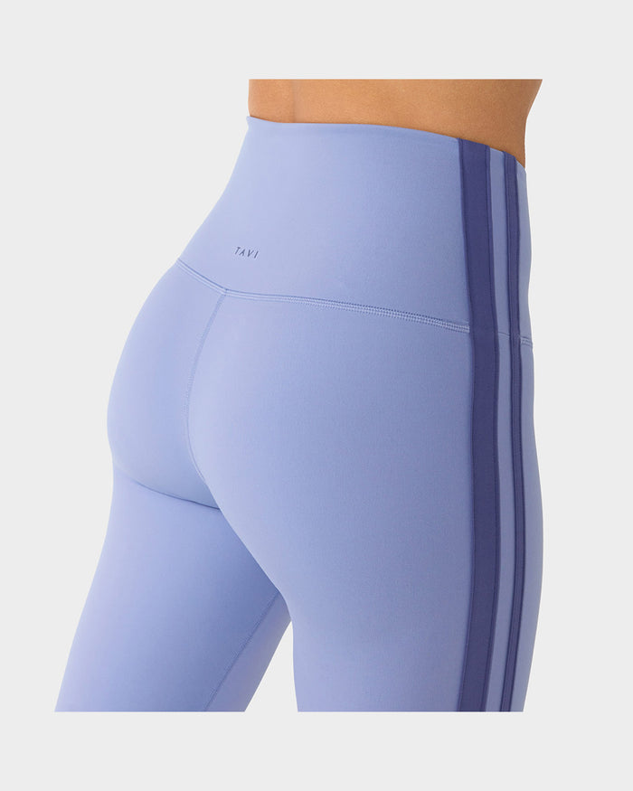TAVI High Waisted 7/8 Stripe Tight - Serene Blue/Honor Blue