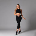 TAVI High Waisted Crop Tight - Ebony