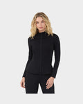 TAVI Mock Neck Full Zip Jacket - Ebony