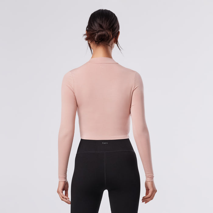 TAVI Mock Neck Long Sleeve - Petal