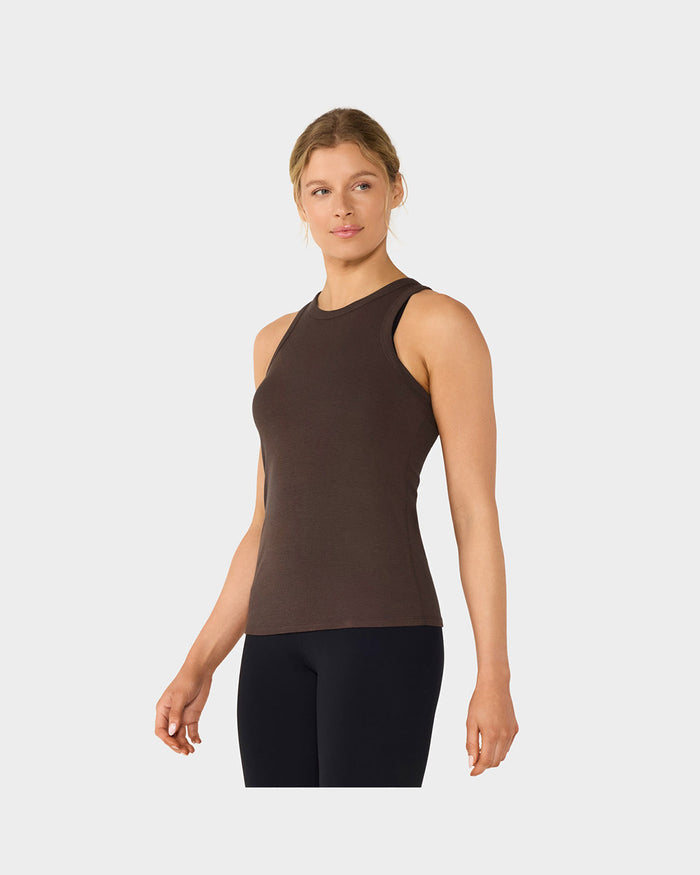 TAVI Perfect Fit Rib Tank - Espresso