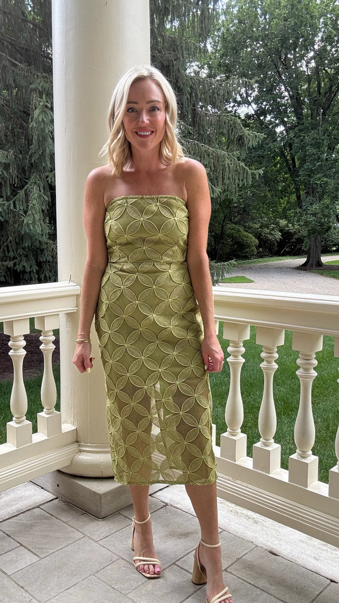 Tay Textured Crochet Midi Dress