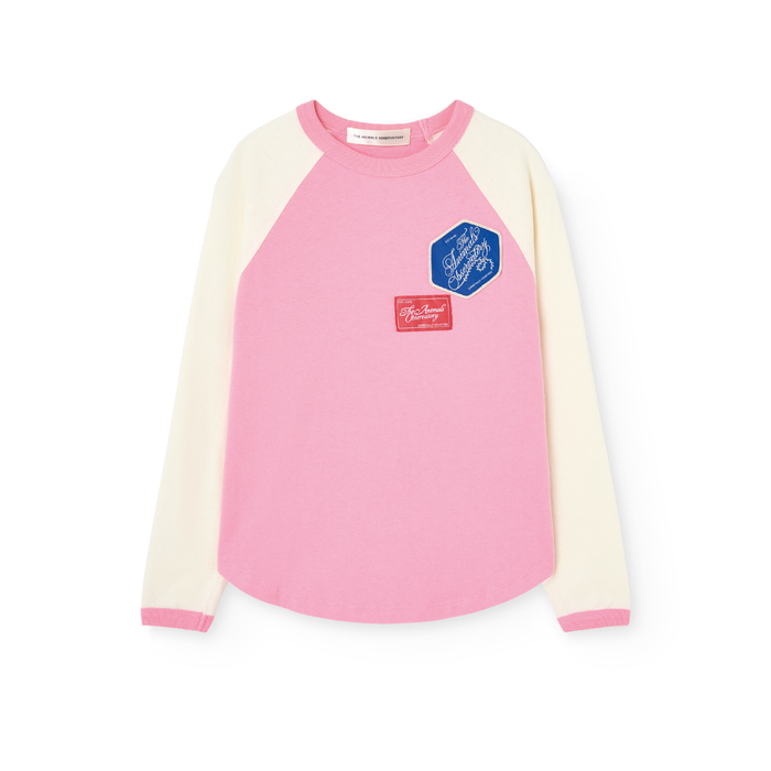 The Animals Observatory Anteater Long Sleeve Kids Shirt Pink