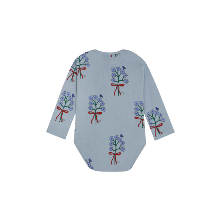 The Campamento Bouquet Light Blue Baby Romper
