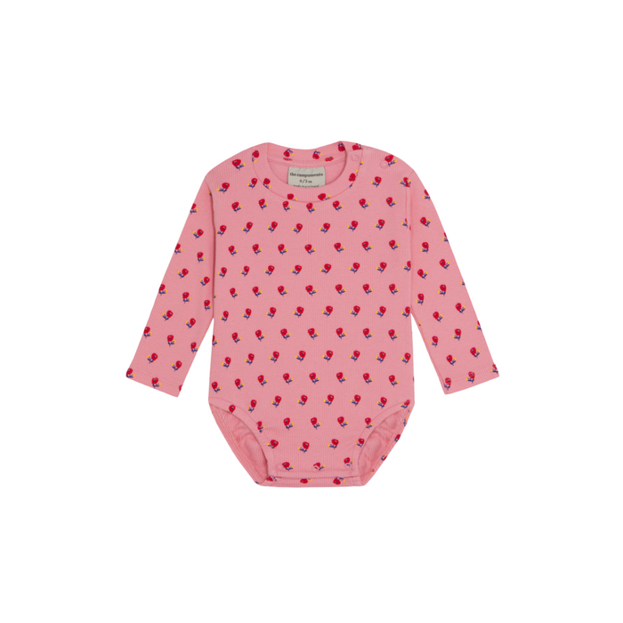 The Campamento Pink Flowers Baby Romper