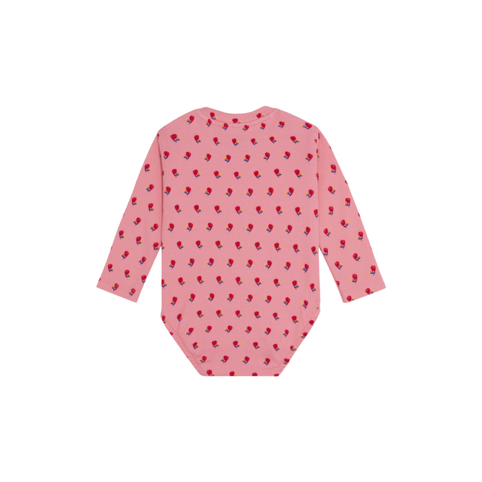 The Campamento Pink Flowers Baby Romper