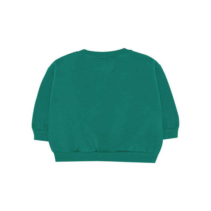 The Campamento Smiling Face Green Baby Sweatshirt
