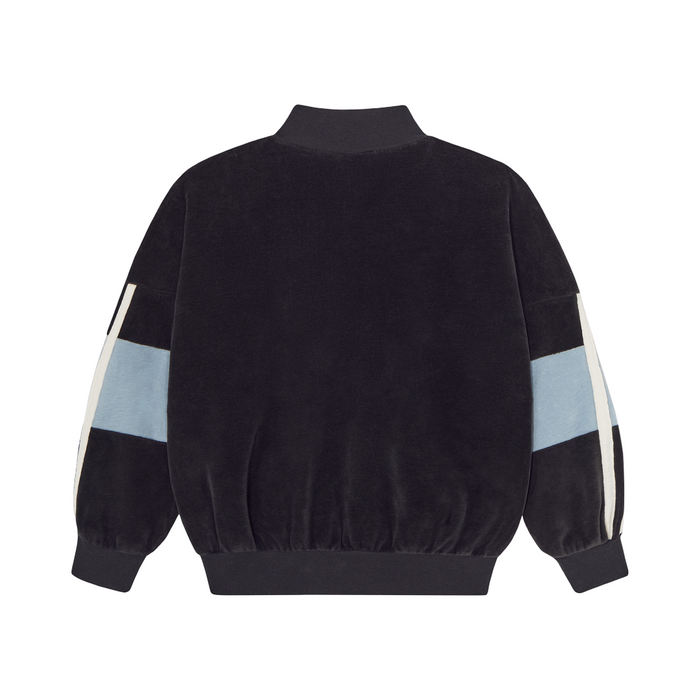 The Campamento Velour Color Block Sweatshirt Grey