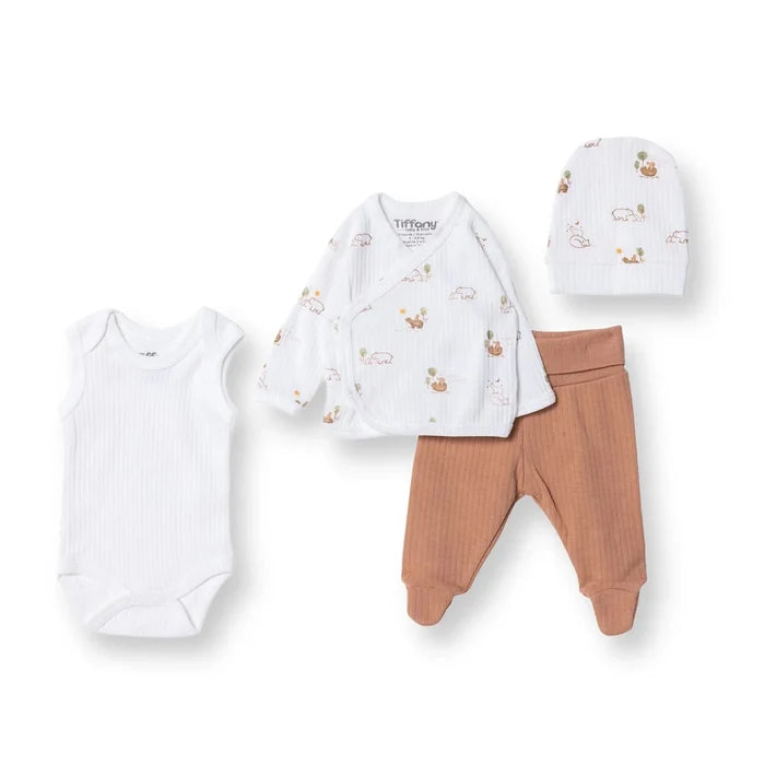 Tiffany Newborn Boy Premature Baby Set - Ecru Ecru - ebebek