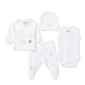 Tiffany Boys Premature Baby Set Animal with Poppers Envelope Neck Long Leg Long Sleeve - Ecru Ecru - ebebek