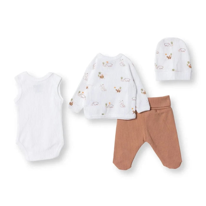 Tiffany Newborn Boy Premature Baby Set - Ecru Ecru - ebebek